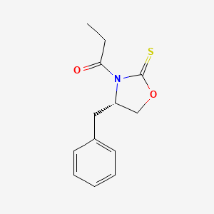 Chemical structure of (S)-4-Benzyl-3-propionyl-1,3-oxazolidine-2-thione