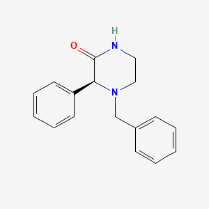 Chemical structure of (S)-4-Benzyl-3-phenylpiperazin-2-one