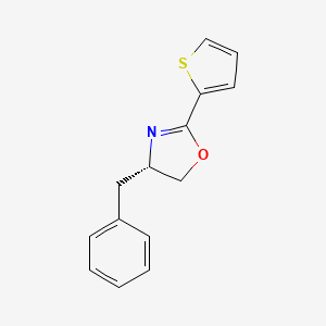 Chemical structure of (S)-4-Benzyl-2-(thiophen-2-yl)-4,5-dihydrooxazole