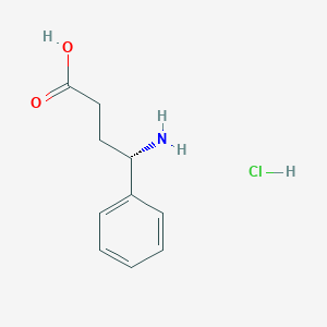 Chemical structure of (S)-4-Amino-4-phenyl-butyric acid hydrochloride