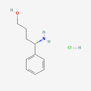 Chemical structure of (S)-4-Amino-4-phenylbutan-1-ol hydrochloride