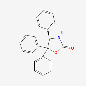 Chemical structure of (S)-4,5,5-Triphenyloxazolidin-2-one