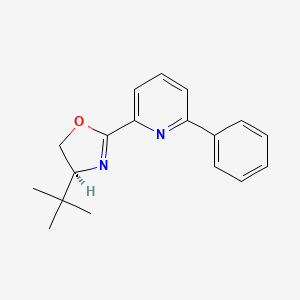 Chemical structure of (S)-4-(tert-Butyl)-2-(6-phenylpyridin-2-yl)-4,5-dihydrooxazole