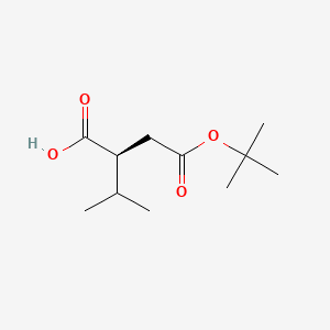 Chemical structure of (S)-4-(TERT-BUTOXY)-2-ISOPROPYL-4-OXOBUTANOIC ACID