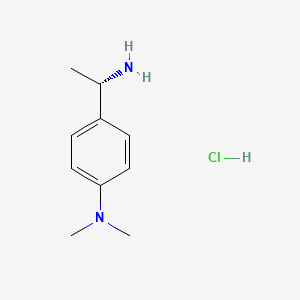 Chemical structure of (S)-4-(1-Aminoethyl)-N,N-dimethylbenzenamine dihydrochloride
