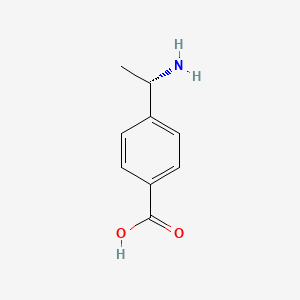 Chemical structure of (S)-4-(1-Aminoethyl)benzoic acid