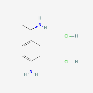 Chemical structure of (S)-4-(1-Aminoethyl)aniline dihydrochloride