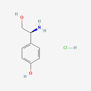 Chemical structure of (S)-4-(1-Amino-2-hydroxyethyl)phenol hydrochloride