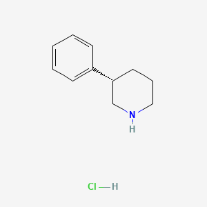 Chemical structure of (S)-3-Phenylpiperidine hydrochloride
