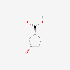 Chemical structure of (S)-3-Oxocyclopentanecarboxylic acid