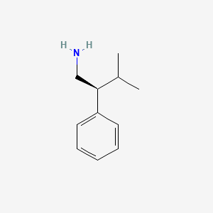 Chemical structure of (S)-3-Methyl-2-phenylbutylamine