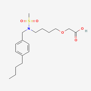 Chemical structure of (S)-3-hydroxy-2-(2,4,6-triisopropylphenylsulfonamido)propanoic acid
