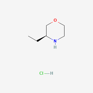 Chemical structure of (S)-3-Ethylmorpholine hydrochloride