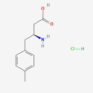 Chemical structure of (S)-3-Amino-4-(p-tolyl)butanoic acid hydrochloride