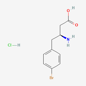 Chemical structure of (S)-3-Amino-4-(4-bromophenyl)butanoic acid hydrochloride