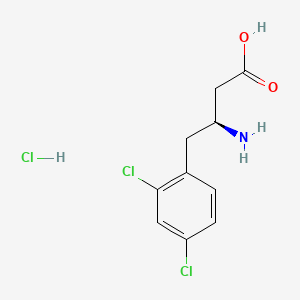 Chemical structure of (S)-3-Amino-4-(2,4-dichlorophenyl)butanoic acid hydrochloride