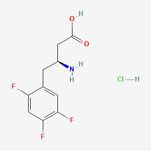 Chemical structure of (S)-3-AMINO-4-(2,4,5-TRIFLUORO-PHENYL)-BUTYRIC ACID-HCL