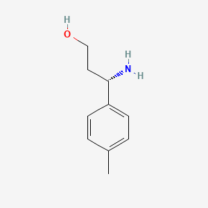 Chemical structure of (S)-3-AMINO-3-P-TOLYL-PROPAN-1-OL