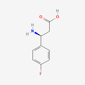 Chemical structure of (S)-3-Amino-3-(4-fluorophenyl)propionic acid