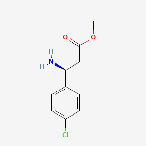 Chemical structure of (S)-Methyl 3-amino-3-(4-chlorophenyl)propanoate