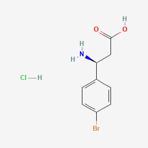 Chemical structure of (S)-3-Amino-3-(4-bromophenyl)propanoic acid hydrochloride