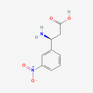 Chemical structure of (S)-3-Amino-3-(3-nitrophenyl)propanoic acid