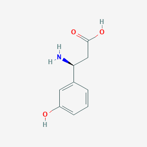 Chemical structure of (S)-3-Amino-3-(3-hydroxyphenyl)propanoic acid