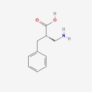 Chemical structure of (S)-3-amino-2-benzylpropanoic acid
