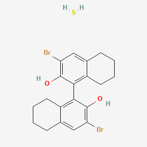Chemical structure of (S)-3,3'-Dibromo-5,5',6,6',7,7',8,8'-octahydro-[1,1'-binaphthalene]-2,2'-diol