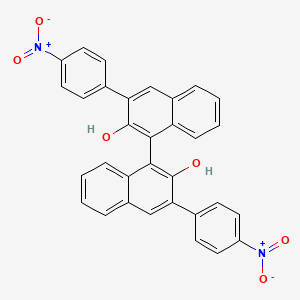 Chemical structure of (R)-3,3'-Bis(4-nitrophenyl)-[1,1'-binapthalene]-2,2'-diol