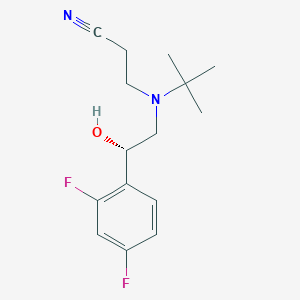 Chemical structure of (S)-3-(tert-Butyl(2-(2,4-difluorophenyl)-2-hydroxyethyl)amino)propanenitrile