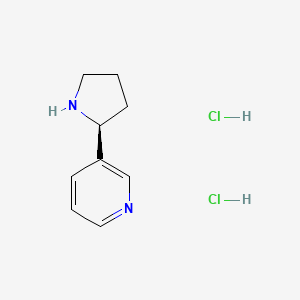 Chemical structure of (S)-3-(Pyrrolidin-2-yl)pyridine dihydrochloride