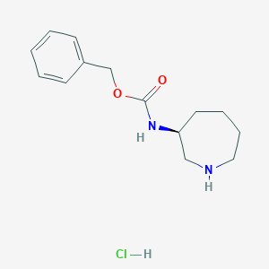 Chemical structure of (S)-3-(CBZ-AMINO)-AZEPANE HCL