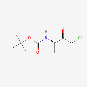 Chemical structure of (S)-3-(Boc-amino)-1-chloro-2-butanone