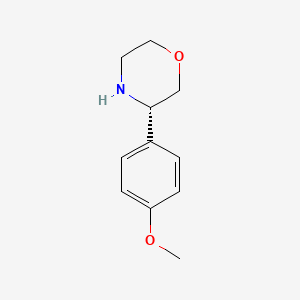 Chemical structure of (S)-3-(4-Methoxyphenyl)morpholine