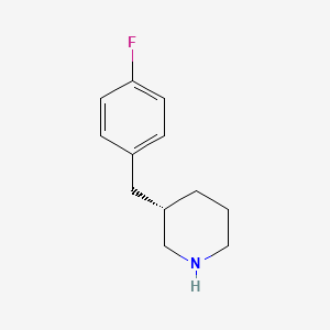 Chemical structure of (S)-3-(4-Fluorobenzyl)Piperidine
