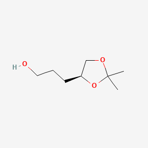 Chemical structure of (S)-3-(2,2-Dimethyl-1,3-dioxolan-4-yl)propan-1-ol