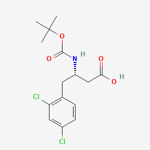 Chemical structure of Boc-(S)-3-Amino-4-(2,4-dichloro-phenyl)-butyric acid
