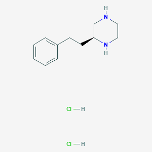 Chemical structure of (S)-2-Phenethylpiperazine dihydrochloride