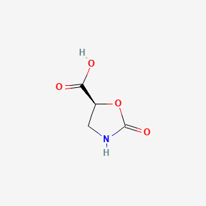 Chemical structure of (S)-2-Oxooxazolidine-5-carboxylic acid