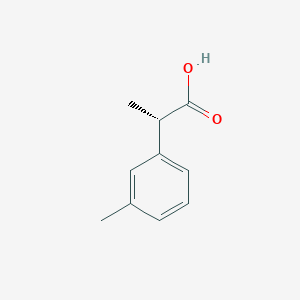 Chemical structure of (S)-2-m-Tolyl-propionic acid