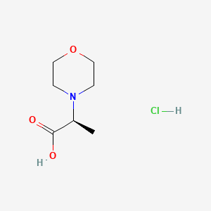Chemical structure of (S)-2-Morpholin-4-yl-propionic acid hydrochloride