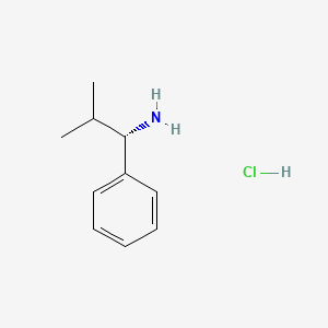 Chemical structure of (S)-2-Methyl-1-phenylpropan-1-amine hydrochloride