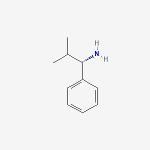 Chemical structure of (S)-2-Methyl-1-phenylpropan-1-amine