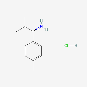 Chemical structure of (S)-2-Methyl-1-(p-tolyl)propan-1-amine hydrochloride