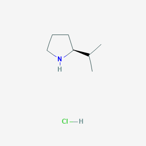 Chemical structure of (S)-2-Isopropylpyrrolidine hydrochloride