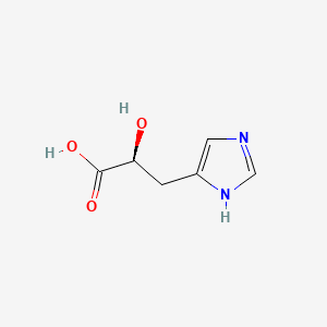 Chemical structure of (S)-2-Hydroxy-3-(1H-imidazol-4-yl)propanoic acid