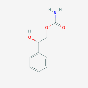 Chemical structure of (S)-2-hydroxy-2-phenylethyl carbamate