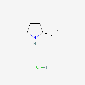 Chemical structure of (S)-2-Ethylpyrrolidine hydrochloride
