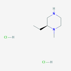 Chemical structure of (S)-2-Ethyl-1-methylpiperazine dihydrochloride